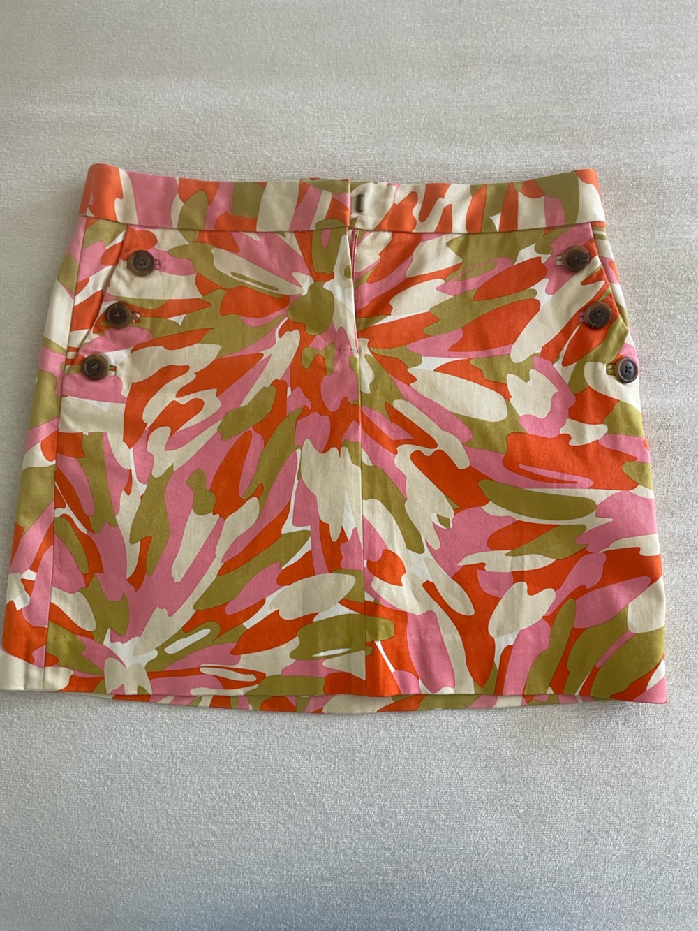 J. Crew Pink Orange Multi-Print Mini Skirt Summer 2009